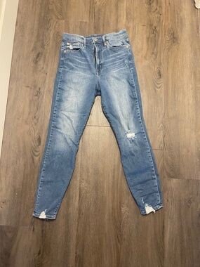 GAP Women's Medium Blue Skinny Distressed Jeans